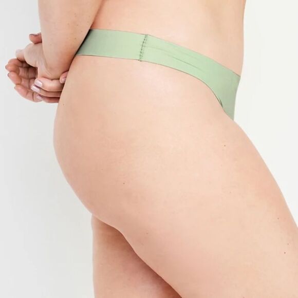 Old navy 2x size Light Green Seamless Thong Low-Rise No-Show panty womens soft - Picture 7 of 10